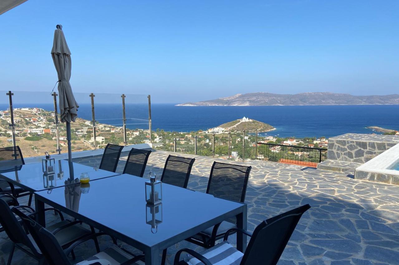Agia Marina Mikrolimanou Villa Panorama מראה חיצוני תמונה